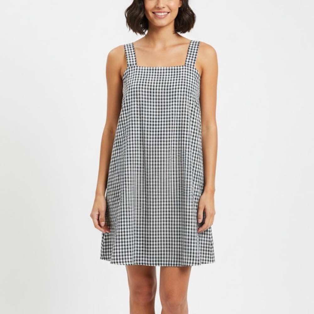 a new day Monochrome Gingham Mini Dress